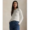 Ralph Lauren for woman. 211971869007 Julianna Sweater white (L), Casual, Cotton