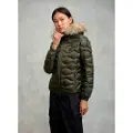 Blauer for woman. 25WBLDC03096 Fur-trimmed jacket Aldie green (XL), Casual, Nylon