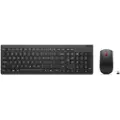 Lenovo Essential Wireless Combo Gen 2 - Tastatur- og mussett - trådløs - 2.4 GHz - QWERTY - Nordisk - svart - brun boks