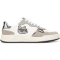 Karl Lagerfeld for girl. Z30986 Leather Sneakers Face white (38), Flat, Laces, Casual, children's fashion