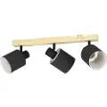 Eglo BATALLAS, Spotlight på skinne, E27, 3 ampuller, 220-240 V, Sort, Brun, Hvit