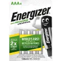 Energizer Universal HR03 Genopladeligt AAA-batteri NiMH 500 mAh 1.2 V 4 stk