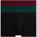 Tommy Hilfiger for man. UM0UM02760 Set of 3 Everyday Luxe boxer shorts green, maroon, black (L), Homewear, Multicolor, Cotton