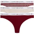 Tommy Hilfiger for woman. UW0UW06134 Set of 3 thongs Essential red (M), Homewear, Cotton