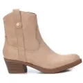 Xti for woman. 14203903-BEIGE Ankle boots 142039 beige -heel height: 5cm (37), Brown, 3 to 5 cm, Zip, Casual, Imitation leather