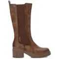 Refresh for woman. 17099503-TAUPE Taupe casual boots -Height heel 6cm (38), Brown, 5 to 8 cm, Zip