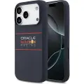Red Bull iPhone 17 Pro Oracle Racing horisontalt silikon-deksel med logo - MagSafe-kompatibel - Marine