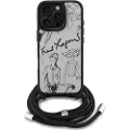 Karl Lagerfeld Crossbody Grained Pattern & Logo Iphone 16 Pro Max Telefondeksel