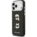 Karl Lagerfeld Fw Grained Karl & Choupette Heads Pins & Logo Iphone 17 Pro Max Telefondeksel