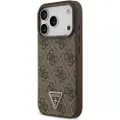 GUESS Leather 4g Triangle Strass Magsafe Iphone 17 Pro Telefondeksel
