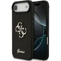GUESS iPhone Air Fixed Glitter 4G Metal Logo Deksel - Svart
