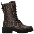 Refresh for woman. 17308302-LEOPARDO Ankle boots 173083 brown (36), Flat, 1 to 3 cm, Zip, Casual, Animal Print