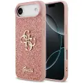 GUESS iPhone Air Fixed Glitter 4G Metal Logo Deksel - Rosa