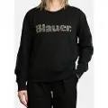 Blauer for woman. 25SBLDF03257 Champey Gothic sweatshirt black (S), Casual, Cotton