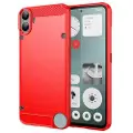 Mtp Products Nothing CMF Phone 1 Børstet TPU Deksel - Karbonfiber - Rød