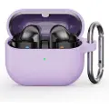 Mtp Products Samsung Galaxy Buds3 Pro Silikondeksel med Karabinkroken - Lilla