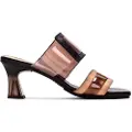 Hispanitas for woman. CHV232634 Greta Vinyl leather sandals black -Heel height 6cm (37), 5 to 8 cm, None, Casual