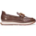 Hispanitas for woman. HI254386 Kansas Rock brown leather loafers (41), Flat, 1 to 3 cm, None, Casual