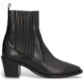 Alpe for woman. 258117 Nevada Leather Ankle Boots black (38), 5 to 8 cm, Zip, Casual