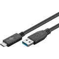 Wentronic goobay - USB-kabel - 24 pin USB-C (hann) til USB-type A (hann) - USB 3.1 Gen 2 - 20 V - 3 A - 50 cm - rund - svart