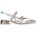 Hispanitas for woman. HV253922 Silver Dali Leather Sandals (36), 1 to 3 cm, Buckle, Casual, Party