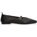 Alpe for woman. 555500 Paris leather ballet pumps black (39), Flat, Buckle, Casual