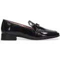 Hispanitas for woman. HI233114 Black leather loafers with H trim (37), Flat, None, Casual, Classic