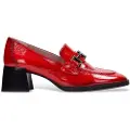 Hispanitas for woman. HI243590 Leather Moccasins Red (38), 3 to 5 cm, None, Casual