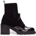 Hispanitas for woman. HI254281 Zurich Rock Leather Ankle Boots black (38), 5 to 8 cm, Zip, Casual