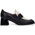 Hispanitas for woman. CHI243581 Leather Moccasins Black Antifaz (37), 5 to 8 cm, None, Casual
