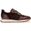 Hispanitas for woman. CHI254312 Leather Sneakers Kansas Bolmet brown (41), Flat, 1 to 3 cm, Laces, Casual, Animal Print