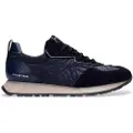 Hispanitas for woman. HI254209 Leather Sneakers Kansas navy (41), Flat, 1 to 3 cm, Laces, Casual