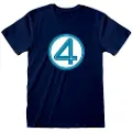 Heroes Inc Fantastic 4 Emblem Kortarmet T-skjorte