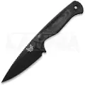 Benchmade Dacian Magnacut Black Cerakote kniv, black canvas micarta, molded sheath