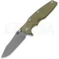 Hinderer Eklipse 3.5 Skinny Slicer foldekniv, Magnacut, Battle Bronze, grønn