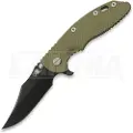 Hinderer 3.5 XM-18 Bowie foldekniv, Magnacut, Battle Black, grønn