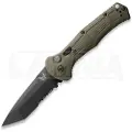Benchmade Claymore Tanto foldekniv, grønn, taggete