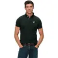 Superdry for man. M1110449A Vintage Athletic green polo shirt (L), Casual, Cotton, Short sleeve