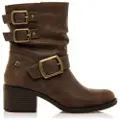 Mtng for woman. 54664 Ankle boots Persea brown (38), 3 to 5 cm, Zip, Casual