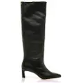 Mustang for woman. 55449 Gala boots black (37), Leather, 3 to 5 cm, Zip, Casual