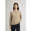 Woolrich for woman. CFWWKN2025FRUF5067 Round neck jumper in beige blend (XS), Casual