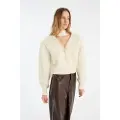 ROTATE for woman. 114736857 Karolyn cardigan off-white (S), Casual, Wool