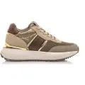 MARIAMARE for woman. 63661 Hoku beige trainers (39), 3 to 5 cm, Laces, Casual