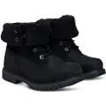 Timberland for woman. TB18149A0011 Leather boots Authentic Mid Warm black (36 W), Flat, Laces, Casual