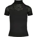 Urban Classics Flock Lace Kort Ermet Høyhalset T-skjorte