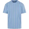Urban Classics Printed Pinstripe T-skjorte blå