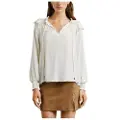 Pepe Jeans for woman. PL3051286 Blouse Miriam white (S), Casual, Polyester, Long sleeve