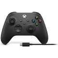 Microsoft Xbox Xbox Wireless Controller + USB-C Cable - Håndkonsoll - trådløs - Bluetooth - karbon sort - for PC, Xbox One, Android, Xbox Series S, Xbox Series X, iOS