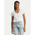Ralph Lauren for woman. 211902403001 White cotton knitted T-shirt (M), Casual, Short sleeve