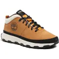 Timberland for man. TB0A5TWV2311 Winsor yellow leather lace-up trainers (44), Flat, Casual, Sport, Outdoor